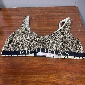 Victoria's Secret Wireless Plunge Bralette Cheetah Print Size XL
